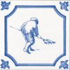 Man with rake Delft Tiles
